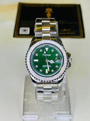 Silver Emerald Zircons Kaluuya Watch For Her