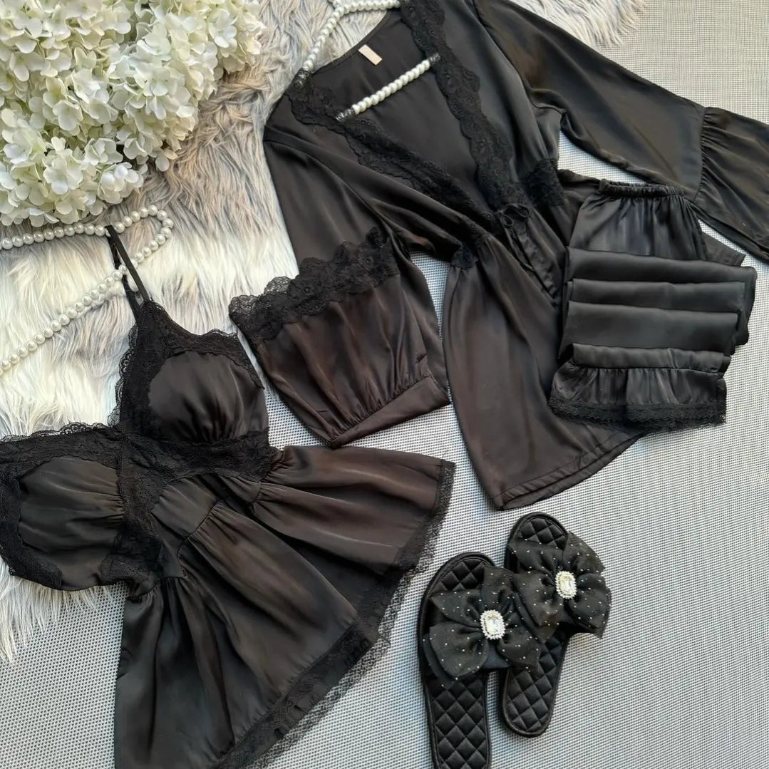 5 Pcs Turkish Bridal Nighty Set